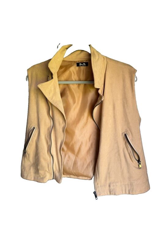 Miss Me Jackets & Blazers - Miss Me Fall Fringe Tan Suede size Small Jacket Best (AH12)